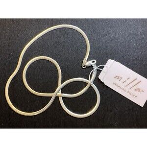 925 Sterling Silver Milla New Snake Chain Necklace 16in